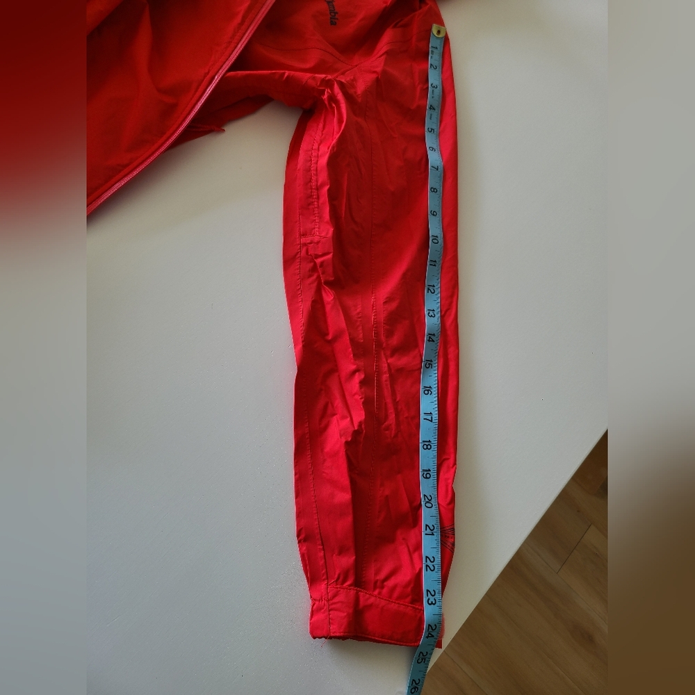 Columbia Omni Tech Womens Waterproof, Breathable Rain Jacket, Red, Size S - Picture 8 of 12